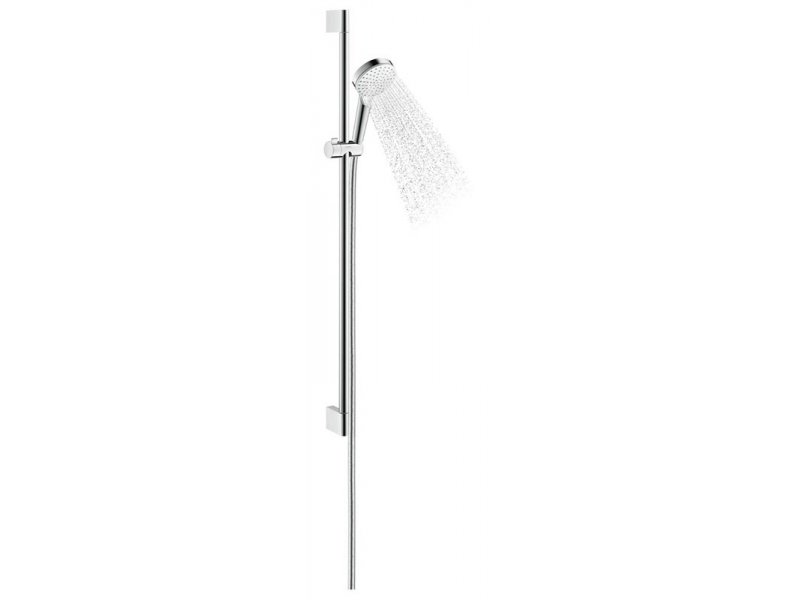 Купить Душевой гарнитур Hansgrohe Crometta 1 jet EcoSmart 26539400, белый/хром