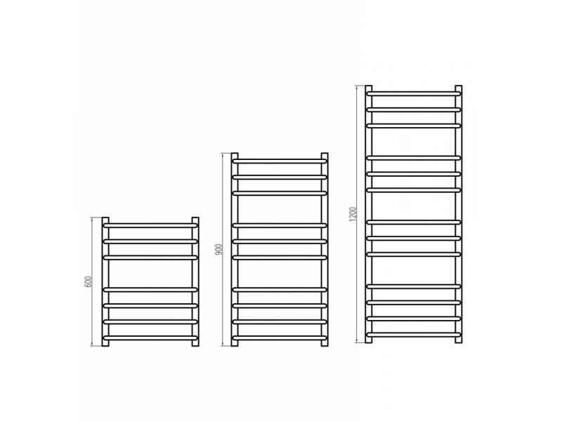 Купить Полотенцесушитель электрический Grota EcoForte 48 x 120 см, ширина 48 см, высота 120 см, крашеный белый