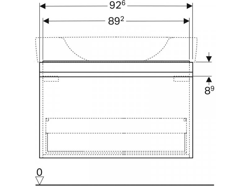 Купить Тумба под раковину Geberit Renova Plan 869102000, 92,6 см, цвет вяз