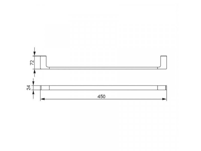 Купить Полотенцедержатель Aquanet 5718, 45 см, хром (187075)