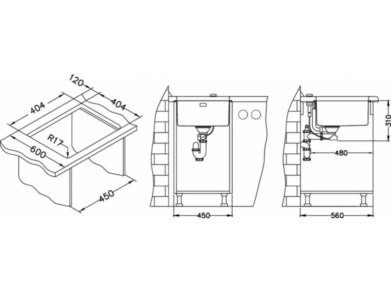 Купить Мойка кухонная Alveus Kombino 30 KMB 90 FI 440X440 F/S 1118877, хром