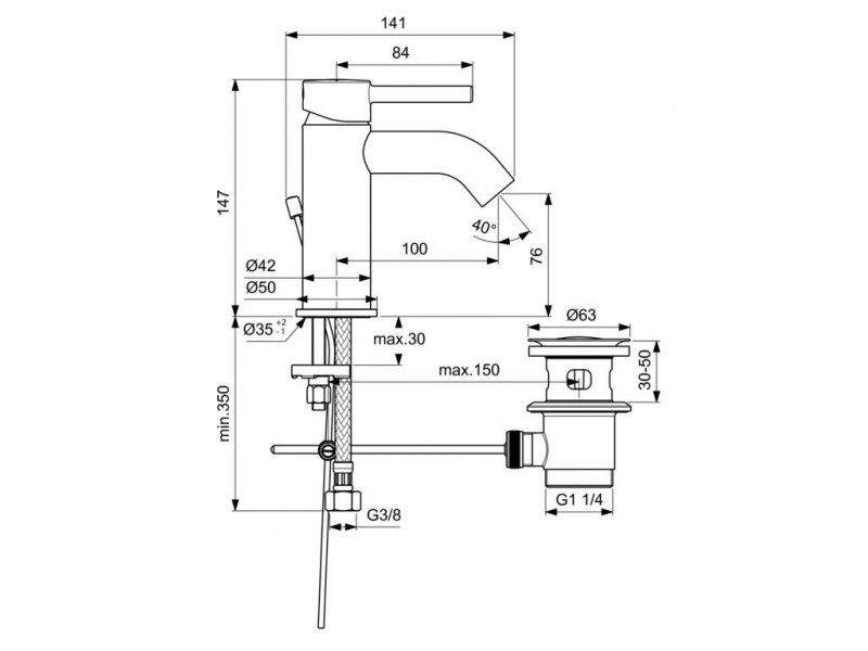 Купить Смеситель Ideal Standard Ceraline для раковины, хром, BC822AA