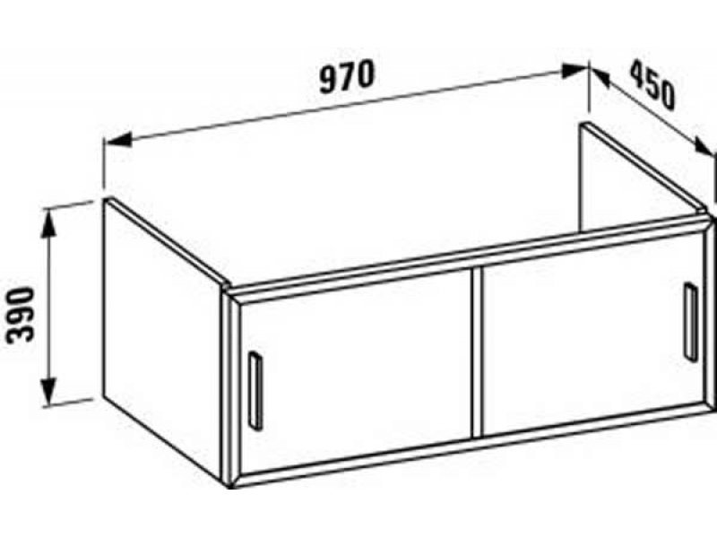 Купить Шкаф под раковину Laufen Case 7795.1.070.500.1 белый, 97*45 см