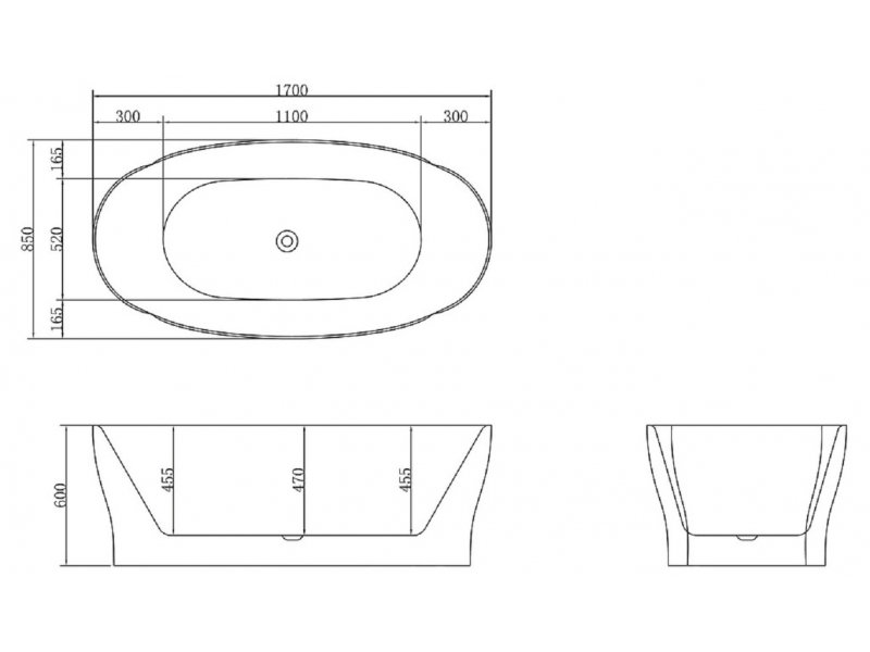 Купить Ванна акриловая BelBagno BB403-1700-850, 170 х 85 см