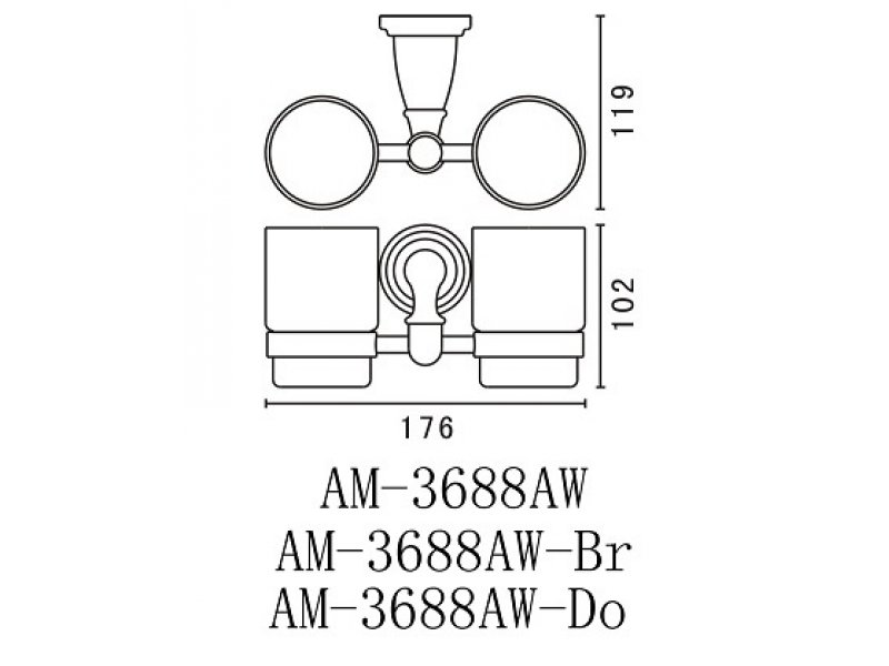 Купить Два стакана Art&Max Bianchi (Бьянки) AM-3688AW-Br, бронза