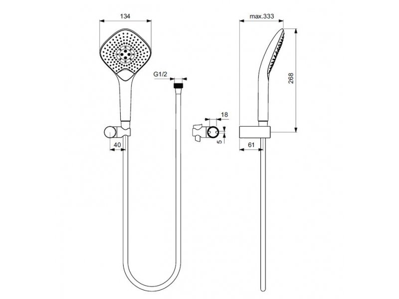 Купить Душевой гарнитур Ideal Standard Idealrain B1766AA