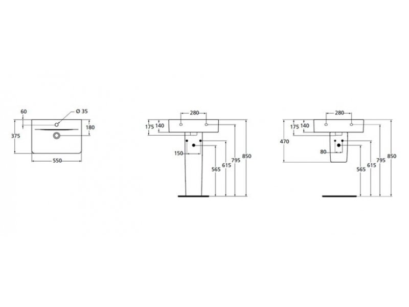 Купить Раковина Ideal Standard Connect Cube E788601