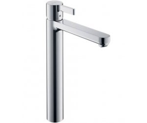 Смеситель для раковины Hansgrohe Metris S Highriser 31022000, со сливным гарнитуром