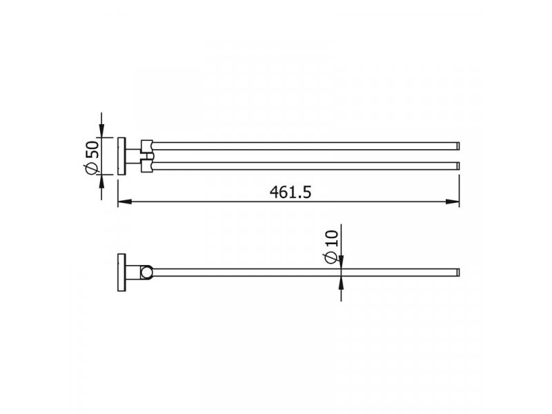 Купить Полотенцедержатель двойной Langberger Burano 11008C, 46 см, хром