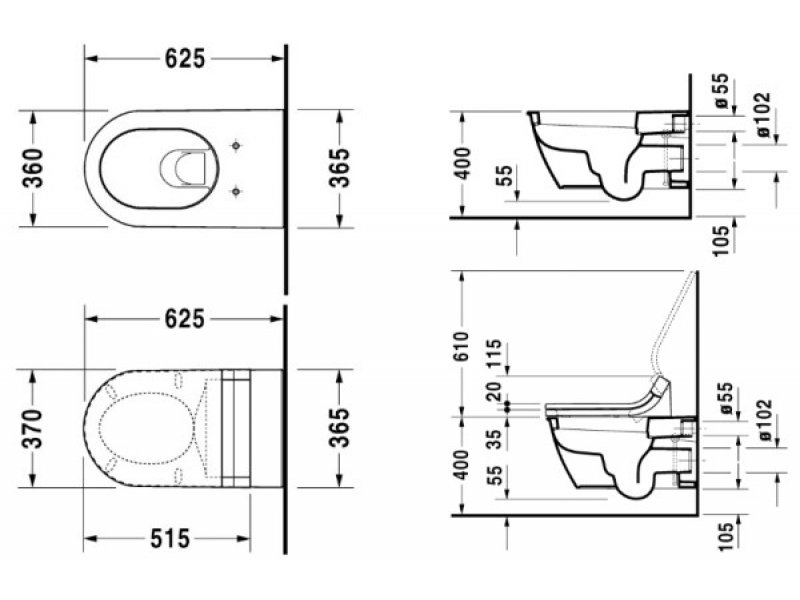 Купить Подвесной унитаз Duravit Darling New 2544090000