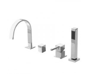 Смеситель Bandini Ice Cube 2 766340PN05 для ванны/душа, никель/ручка без вставок