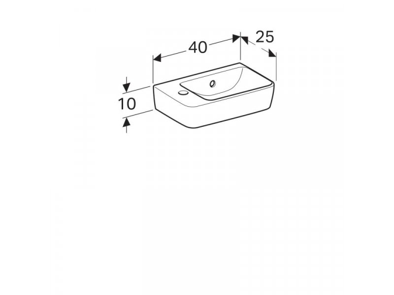 Купить Раковина Geberit Renova Compact, 40х25 белая, 276240000