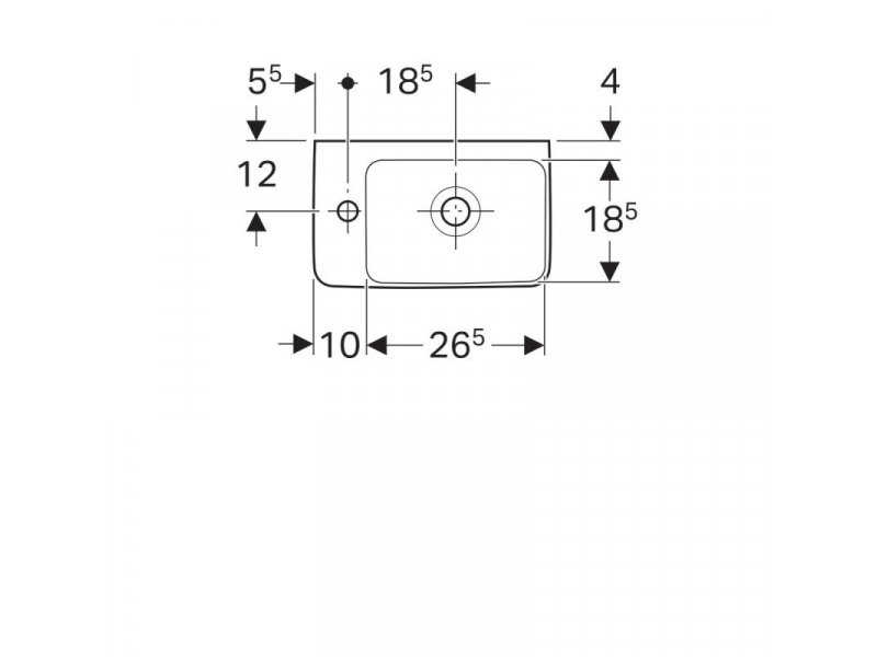 Купить Раковина Geberit Renova Compact, 40х25 белая, 276240000