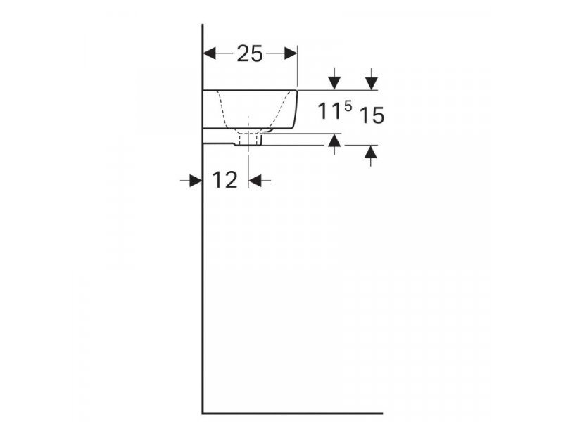 Купить Раковина Geberit Renova Compact, 40х25 белая, 276240000