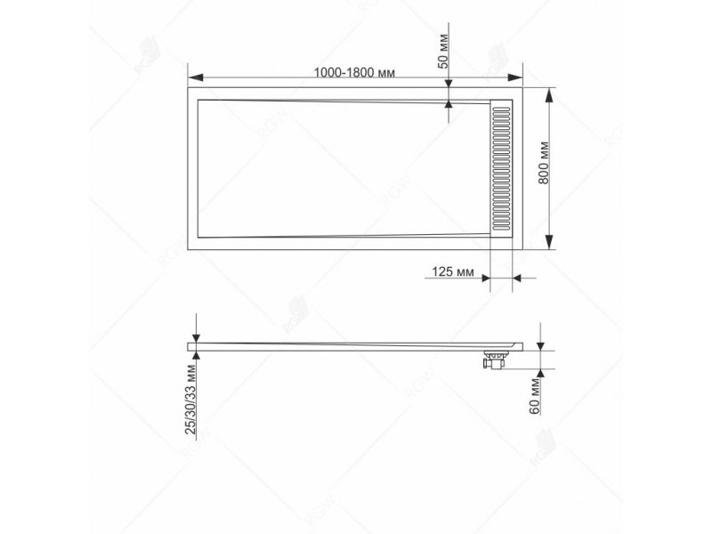 Купить Душевой поддон RGW STМ-178W 14202817-01 80 x 170 см, прямоугольный, цвет белый, из искусственного камня