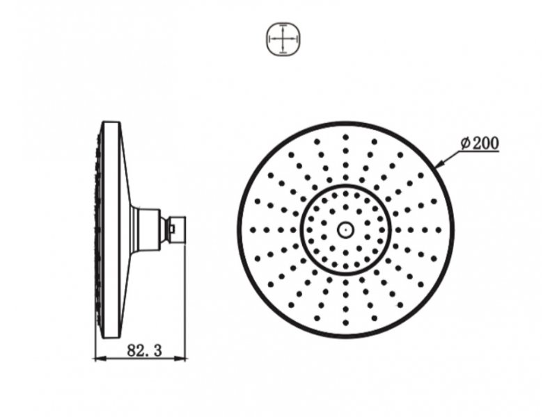 Купить Верхний душ Bravat Built-in P70183CP-1-RUS круглый 20 см, 1 режим струи, без держателя, хром