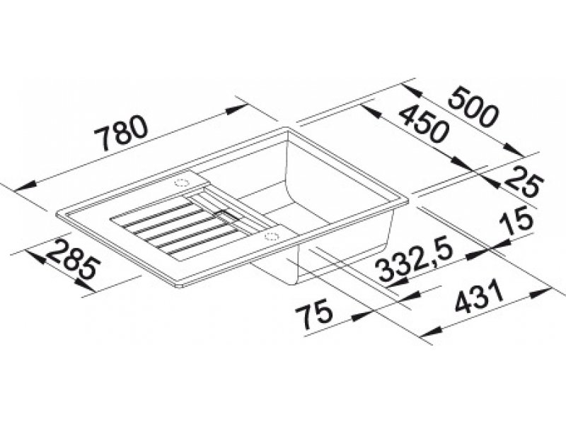 Купить Мойка Blanco Zia 45S 514726, белый, 78 x 50 см