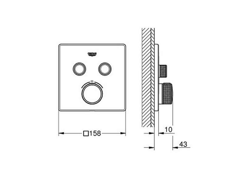 Купить Смеситель для ванны и душа Grohe Grohtherm SmartControl 29124000, хром