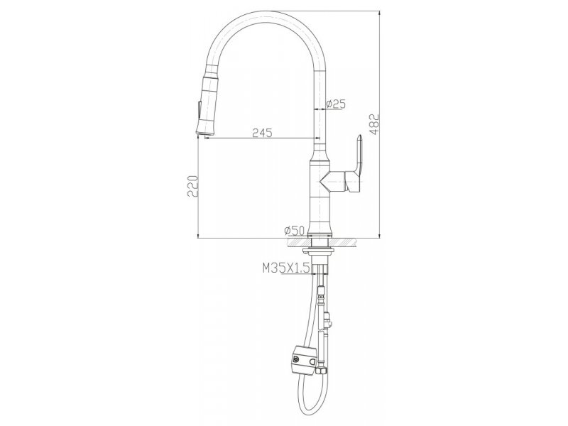 Купить Смеситель для кухонной мойки BelBagno BB-LAM38-IN