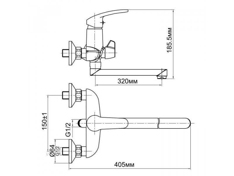 Купить Смеситель Aquanet Bath & Basin SD91539A (189208) для ванны и душа