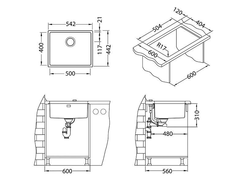 Купить Мойка кухонная Alveus Kombino 50 U Monarch 1120361, золотой