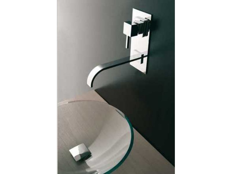Купить Смеситель Bandini Ice Cube 2 751220SN05LR для раковины, матовый никель/ручка белый дуб