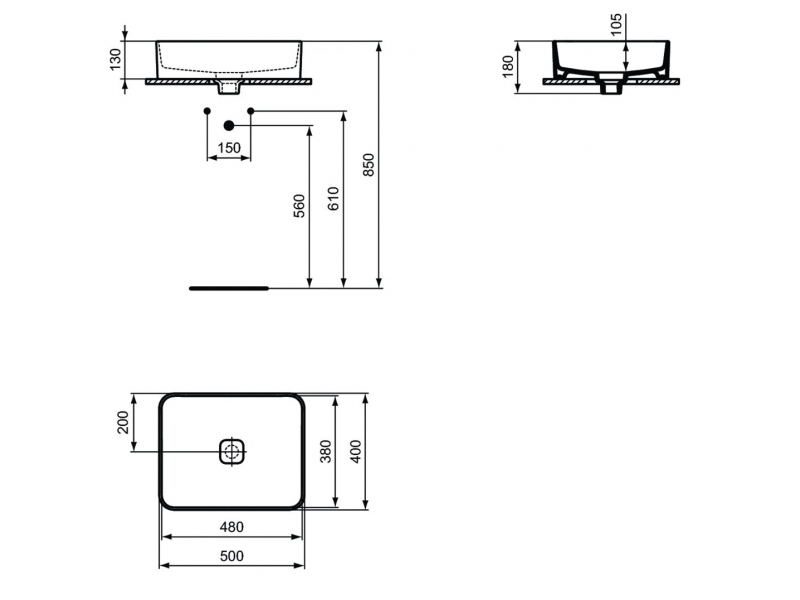 Купить Раковина Ideal Standard Strada II Vessel 50 см, белый, T296701