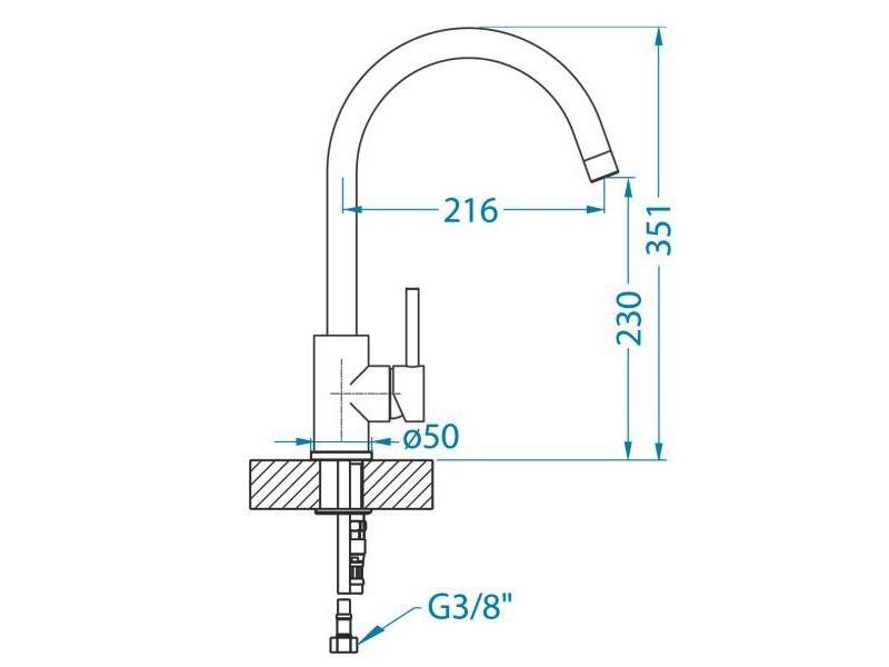 Купить Смеситель для кухни Alveus Granital Roxa G11 1129037, белый