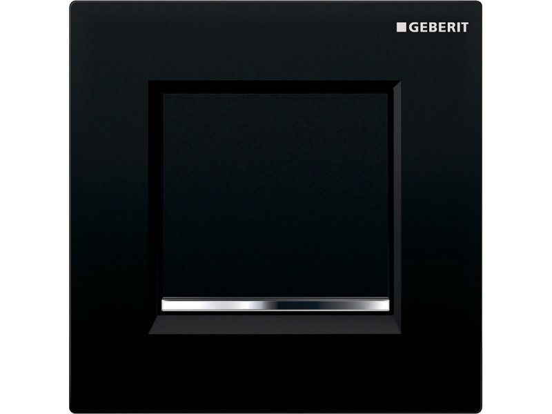 Купить Клавиша Geberit Sigma Type 30, панель и клавиша - черный ультраглянцевый, декор - хром, 116.017.KM.1