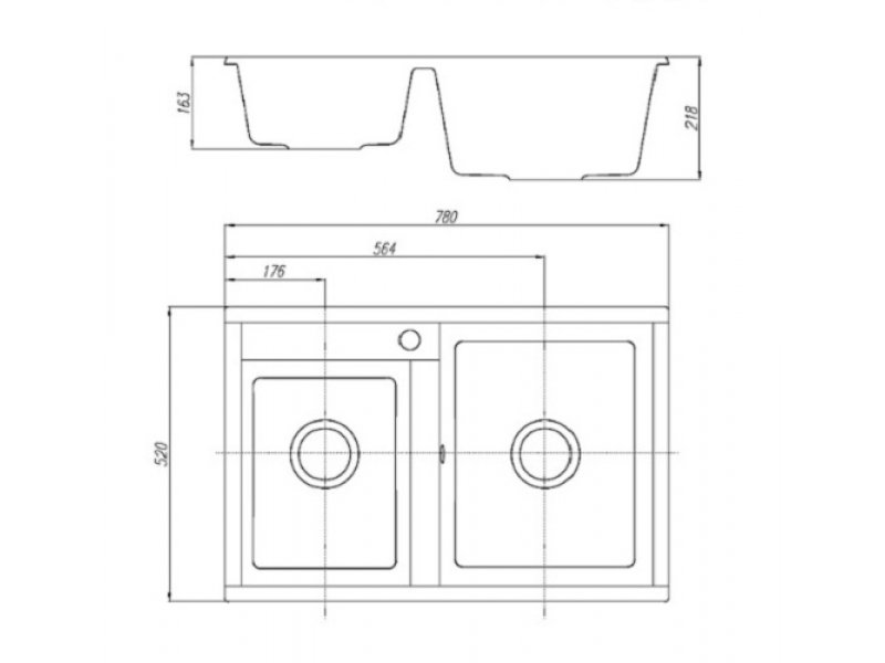 Купить Кухонная мойка Акватон Делия 78 DBL 1A723132DE260 78 x 52 x 21.8 см, латте