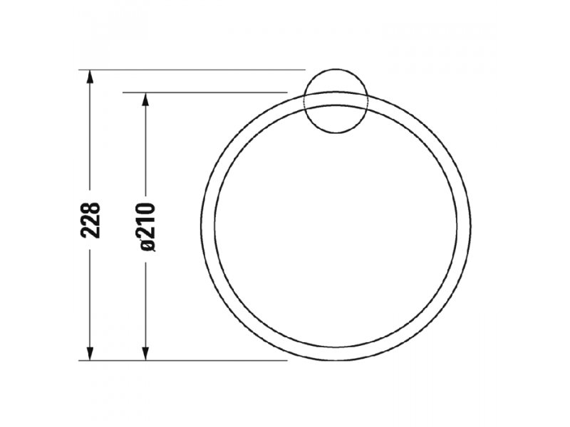 Купить Полотенцедержатель Кольцо Duravit Starck T 0099474600 D 21 cм, черный матовый