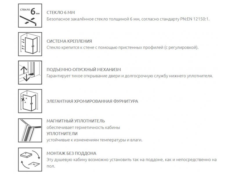 Купить Душевой уголок Radaway Almatea KDD 90L*90R, 90 х 90 х 195 см, стекло прозрачное, профиль хром, 32152-01-01N