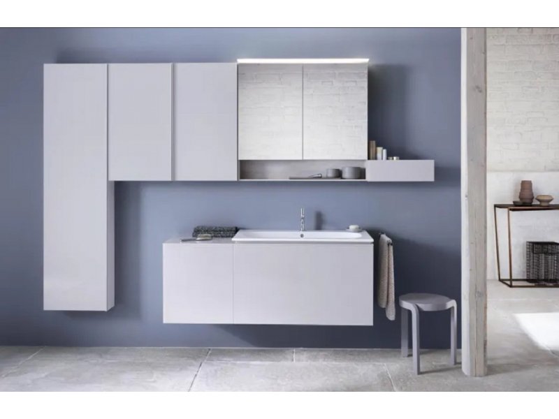 Купить Шкаф-пенал Geberit Acanto 500.619.01.2, 38 см, цвет белый