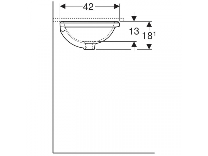 Купить Раковина Geberit Variform 500.748.01.2, 48 x 42 см, белая