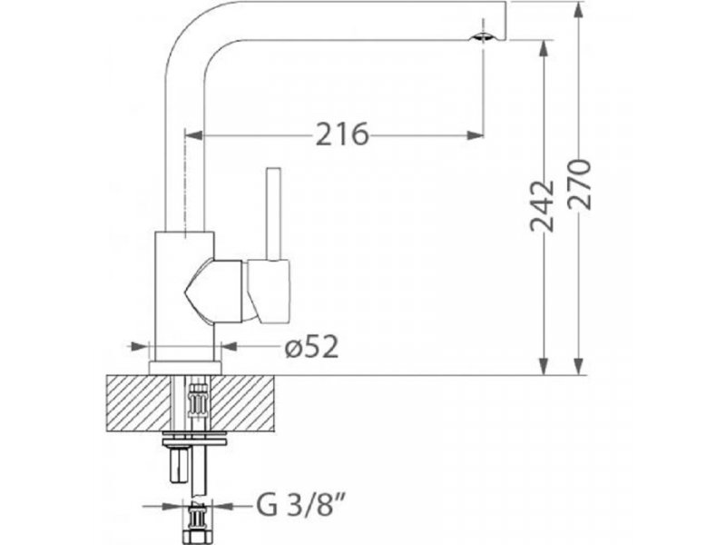 Купить Смеситель для кухни Alveus Fluid Monarh, золото, 1134846