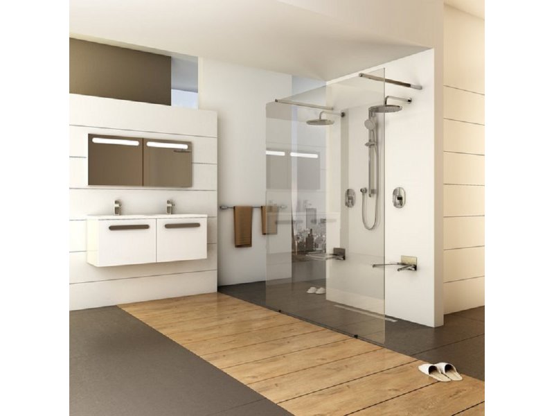 Купить Душевой уголок Ravak Walk-In Free, 120 x 200 см, витраж транспарент, GW9FG0C00Z1