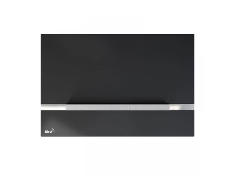 Купить Стеклянная кнопка управления AlcaPlast STRIPE-GL1204 для скрытых систем инсталляции, черный