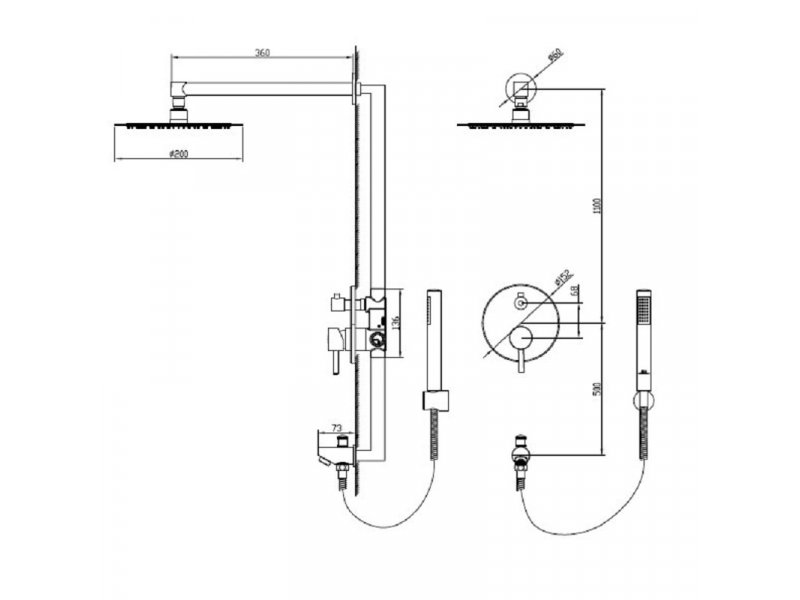 Купить Душевая система RGW Shower Panels SP-52, 21140852-01, цвет хром