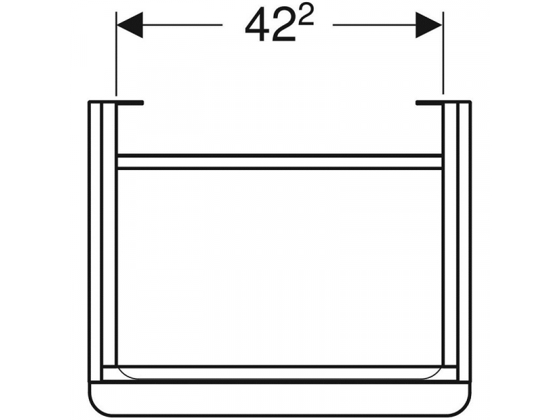 Купить Тумба под раковину Geberit Smyle Square 500.363.JR.1/500.364.JR.1, 50 см, цвет орех пекан