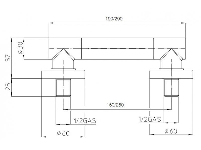 Купить Каскад настенный Bossini Cascata-Wall I00271.150.030, хром