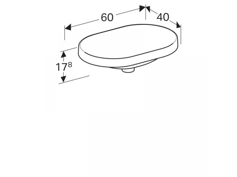 Купить Раковина Geberit Variform 500.730.01.2 60 x 40 см овальная, без перелива