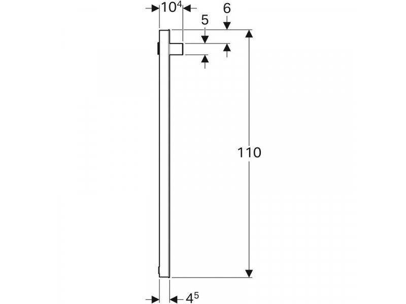 Купить Зеркало Geberit iCon 840537000, 40 х 110 см, со светодиодной подсветкой