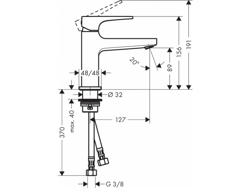 Купить Смеситель Hansgrohe Metropol 32500340 для раковины, черный хром