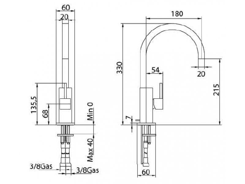 Купить Смеситель Bandini Ice Cube 750220PN00LW для раковины, никель/ручка венге