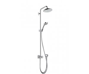 Душевой гарнитур Hansgrohe 27224000 Croma 220 Showerpipe Reno с поворотным верхним душем, диаметр 220 мм