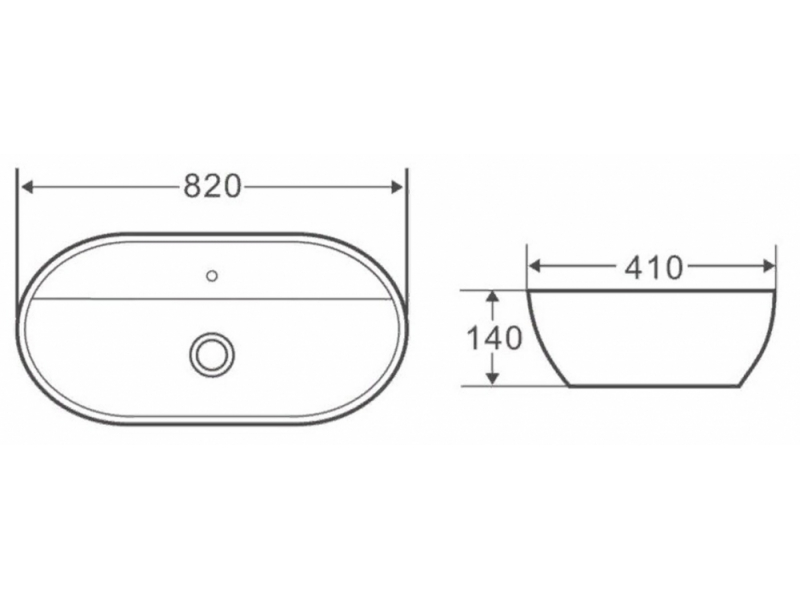 Купить Раковина BelBagno BB1347 накладная 82 х 41 х 14 см