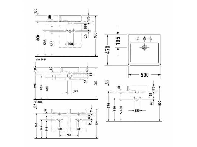 Купить Раковина Duravit Vero 0452500000