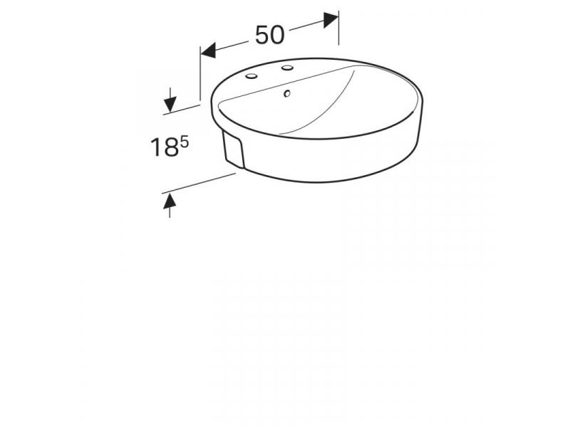 Купить Раковина Geberit Variform 500.783.01.2, 50 x 50 см, белая