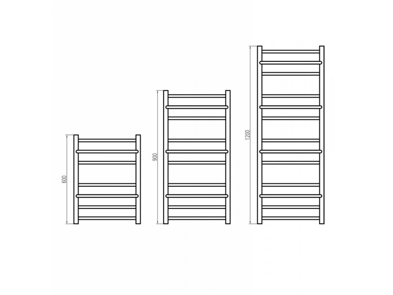 Купить Полотенцесушитель электрический Grota Vista 53 x 120 см, ширина 53 см, высота 120 см, полированный