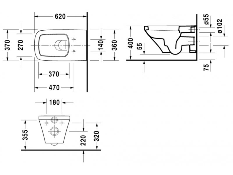 Купить Подвесной унитаз Duravit DuraStyle Rimless 254209